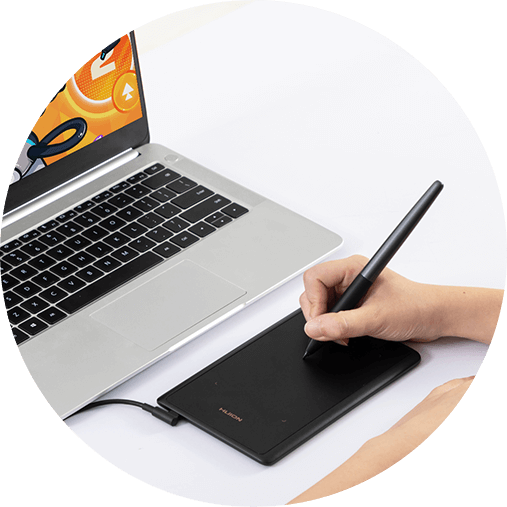 Huion H420 Grafikus Tábla X 2,3 Hüvelyk Express Keys USB OSU