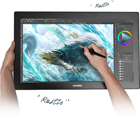 液タブ HUION Kamvas 24 フェルトペン付き Kamvas 24 | Kamvas 24 PlusアーティストのためのQHD